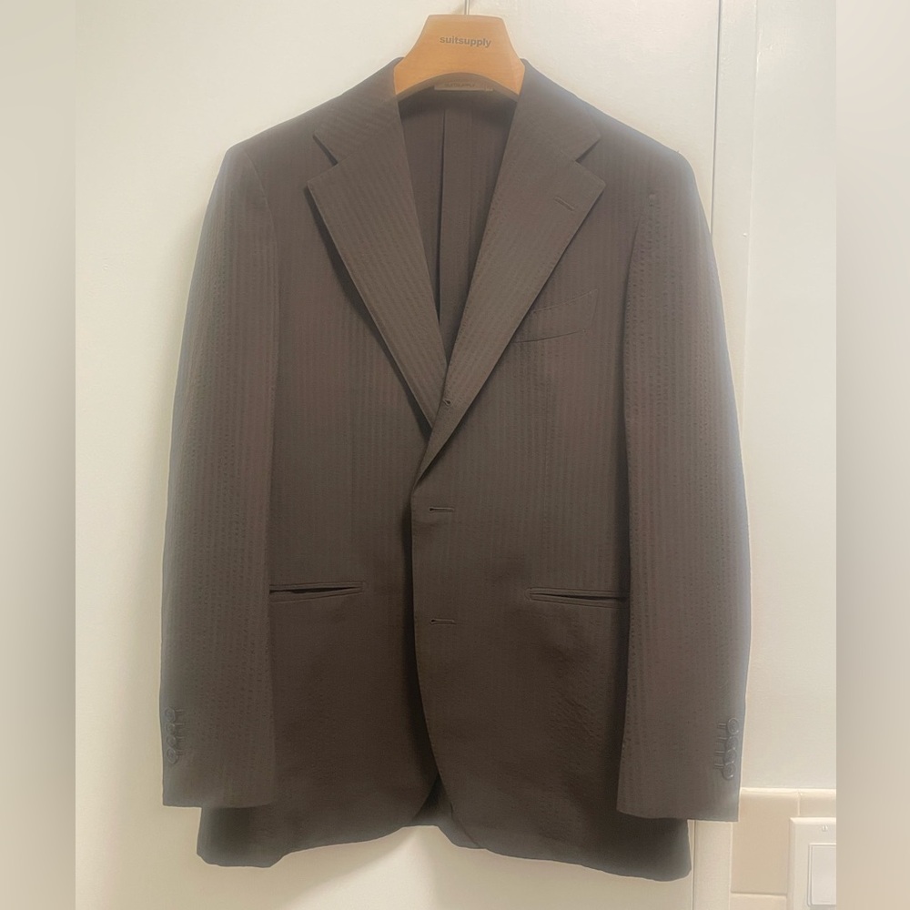 SUITSUPPLY Brown Seersucker Jacket, NWOT